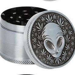 Silver Aliens 4-Part Herb Grinders