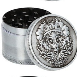 Silver Aliens 4-Part Herb Grinders