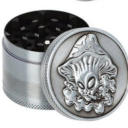 Silver Aliens 4-Part Herb Grinders