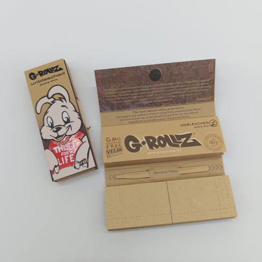 G-ROLLZ 'Banksy - Thug 4 Lyf' Unbleached 1+1/4 Papers + Tips