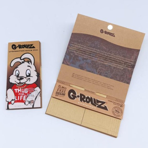 Kit de rolo kingsize de cânhamo orgânico G-ROLLZ 'Banksy Bunny'