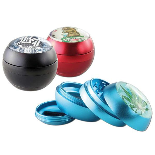 BLACK LEAF Sphere 3-Part Herb Grinders