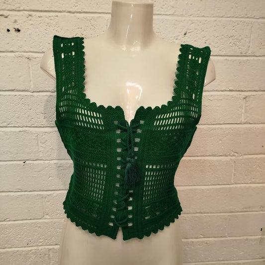 Crochet Vest - Green