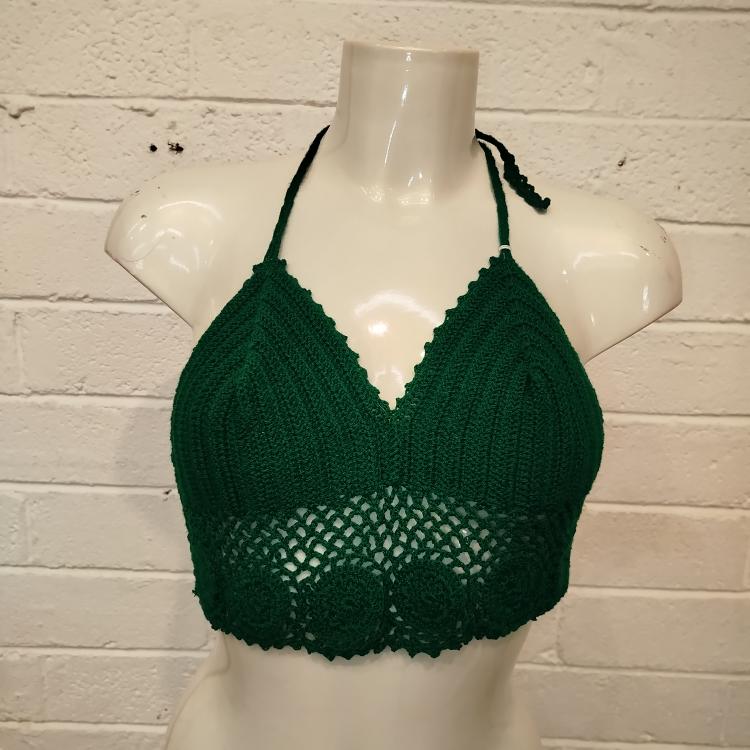 Green Crochet Bralette