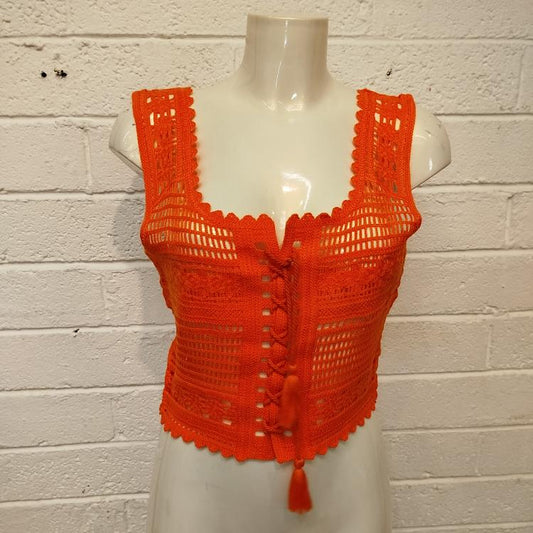 Crochet Vest - Orange