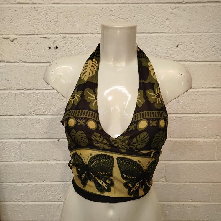 Silken Halter Top - Butterflies