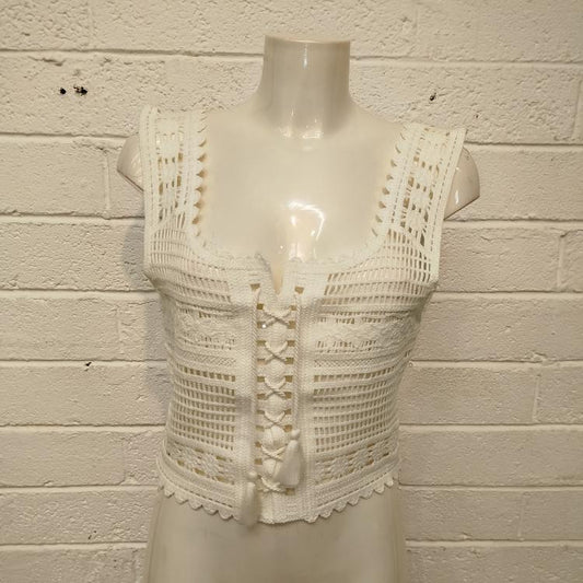 Crochet Vest - White