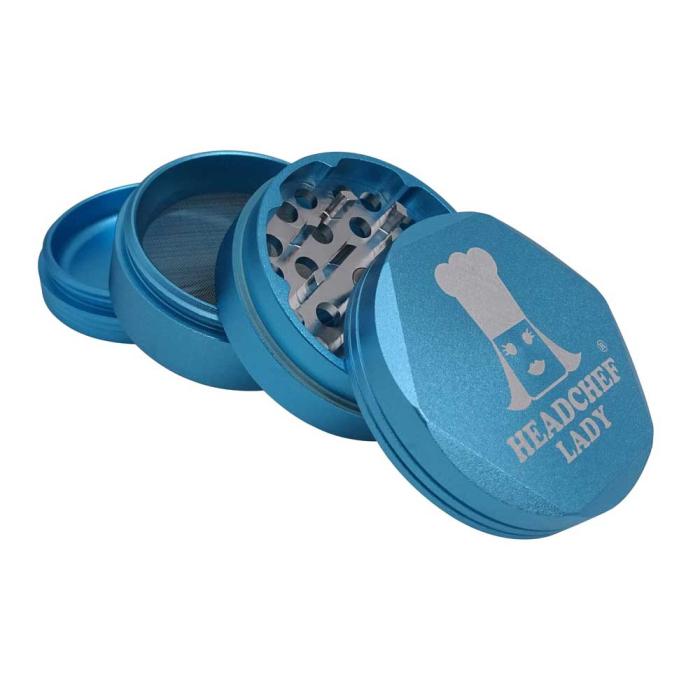 HEADCHEF 'Lady Chef' Metallic Finish 4-Part Herb Grinders
