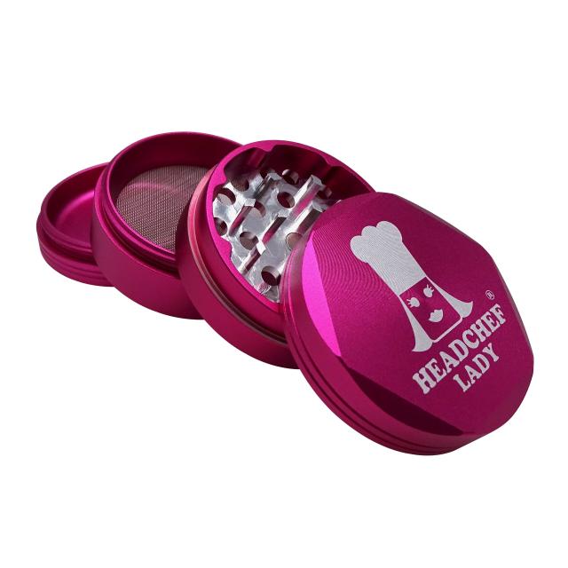 HEADCHEF 'Lady Chef' Metallic Finish 4-Part Herb Grinders