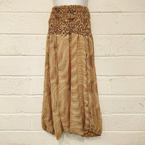 Kids Harem Trousers Brown
