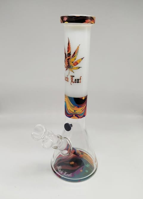 BLACKLEAF Rainbow Swirl Glass Water Pipe 214