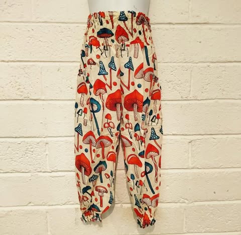 Kids Mushroom Trousers White