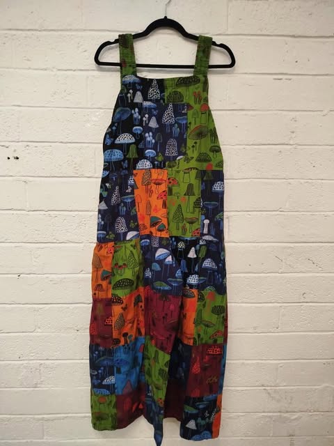 Patchwork Mushroom Dungarees