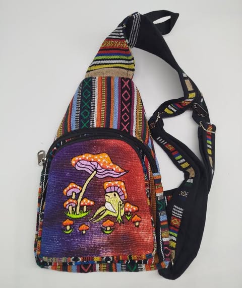 Mushroom Frog Convertable Cross-Body Bag