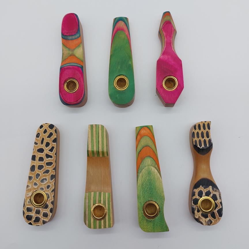 Small Colourful Wooden Pipes
