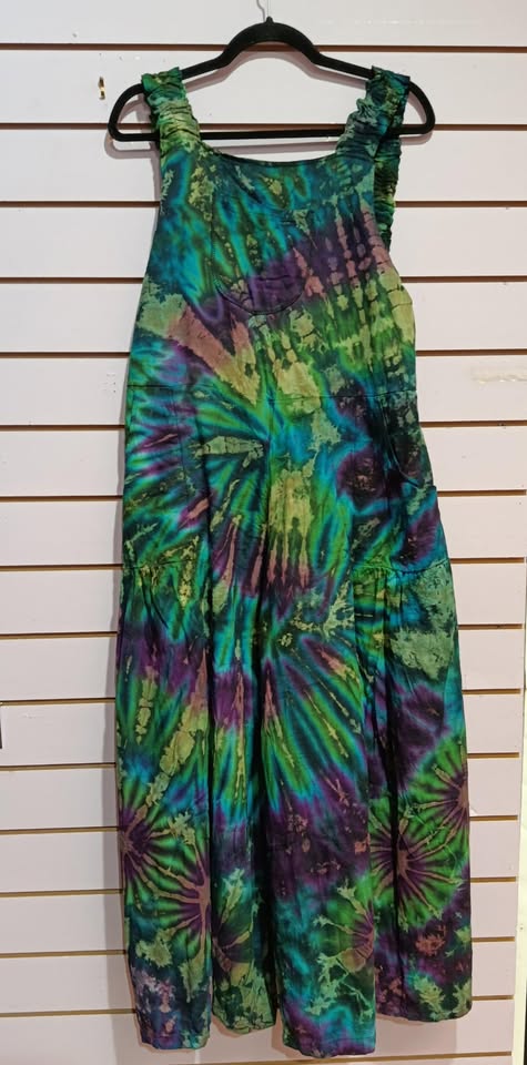 Tie Dye Wide Leg Dungarees