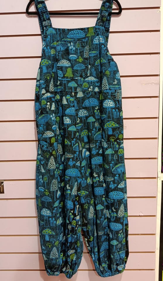 Acid Mushroom Blue Dungarees