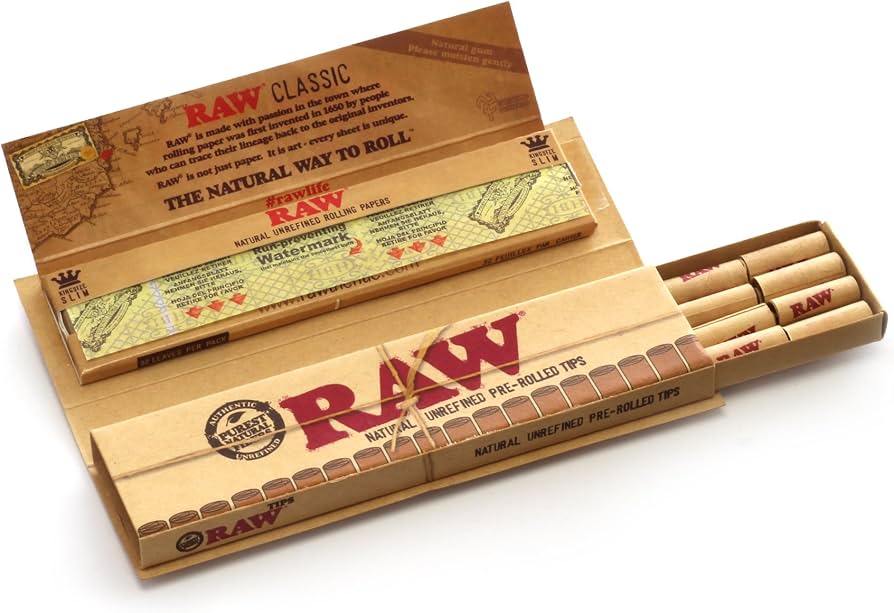 RAW Kingsize papers + Pre-rolled Tips
