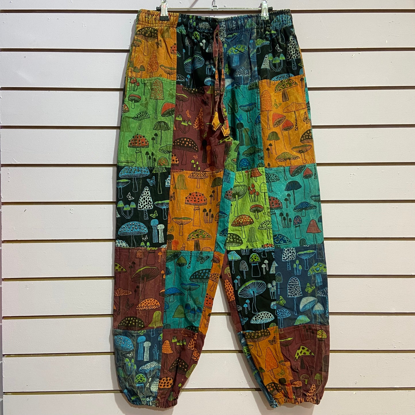 Patchwork Mushroom Multi Cuffed Trousers