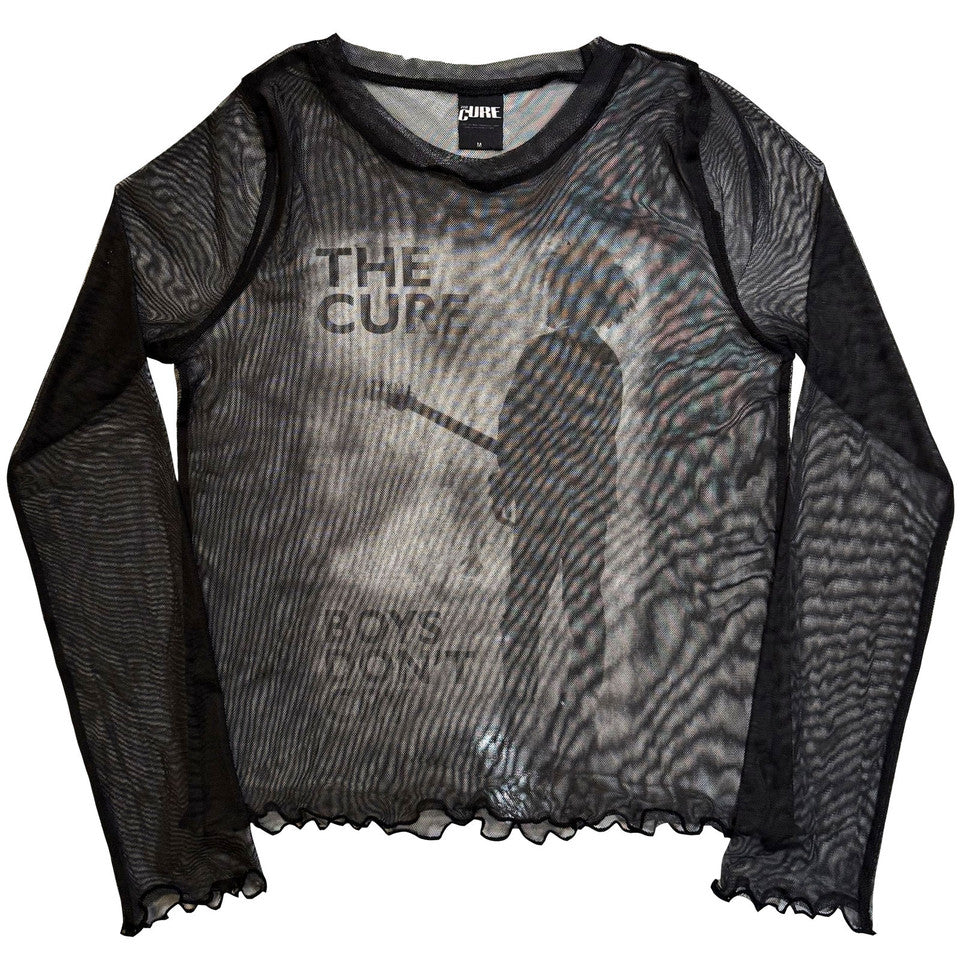 The Cure Boys Dont Cry Crop Mesh Tee
