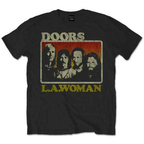 Camiseta com "logotipo amarelo" do The Doors
