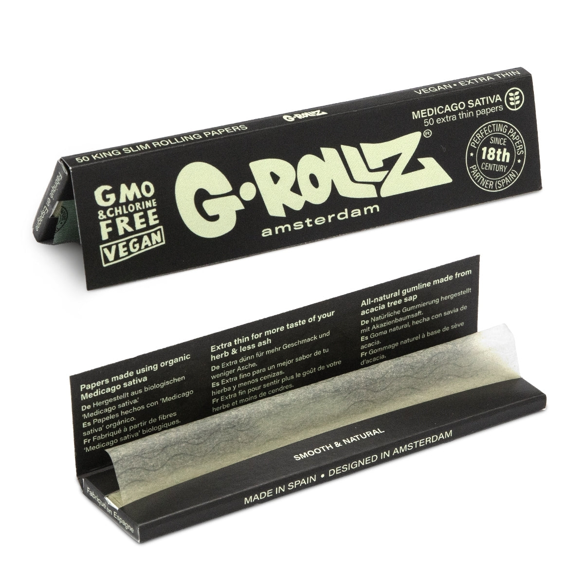 G-ROLLZ Medicago Sativa Extra-Thin Kingsize-slim Papers