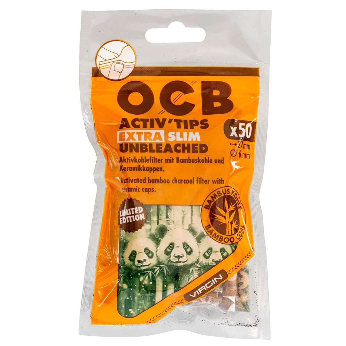OCB Brown Bamboo Activated Charcoal Filters
