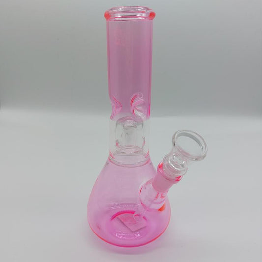 Pink Glass Ice Percolation Water Pipe