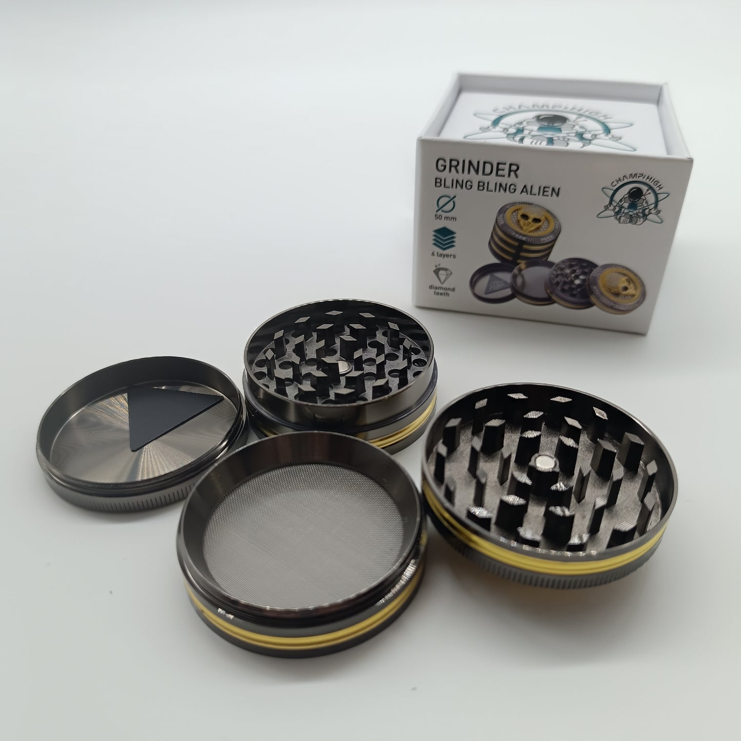 CHAMP HIGH Bling Bling Girly 4-Part Herb Grinder