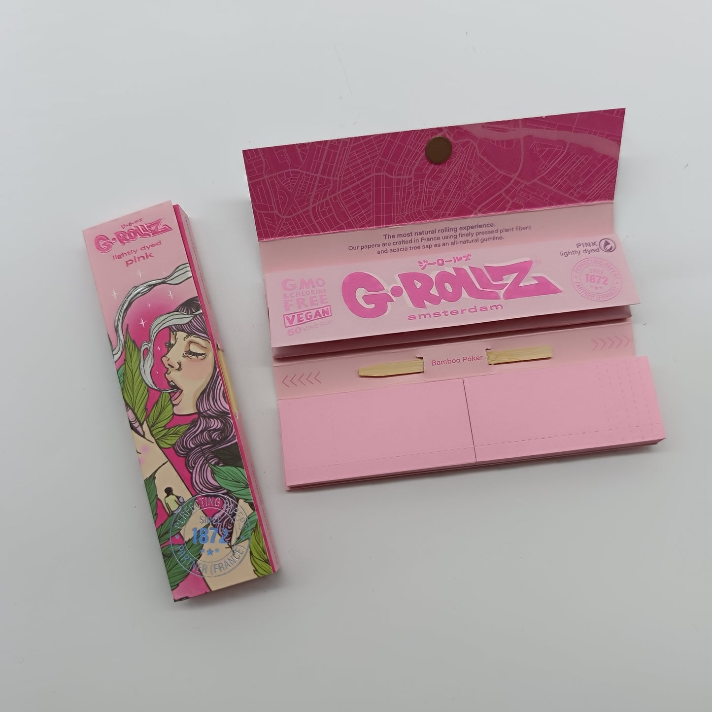 G-ROLLZ 'Colossal Dreams' Pink Slim-Pack Kingsize Papers + Tips