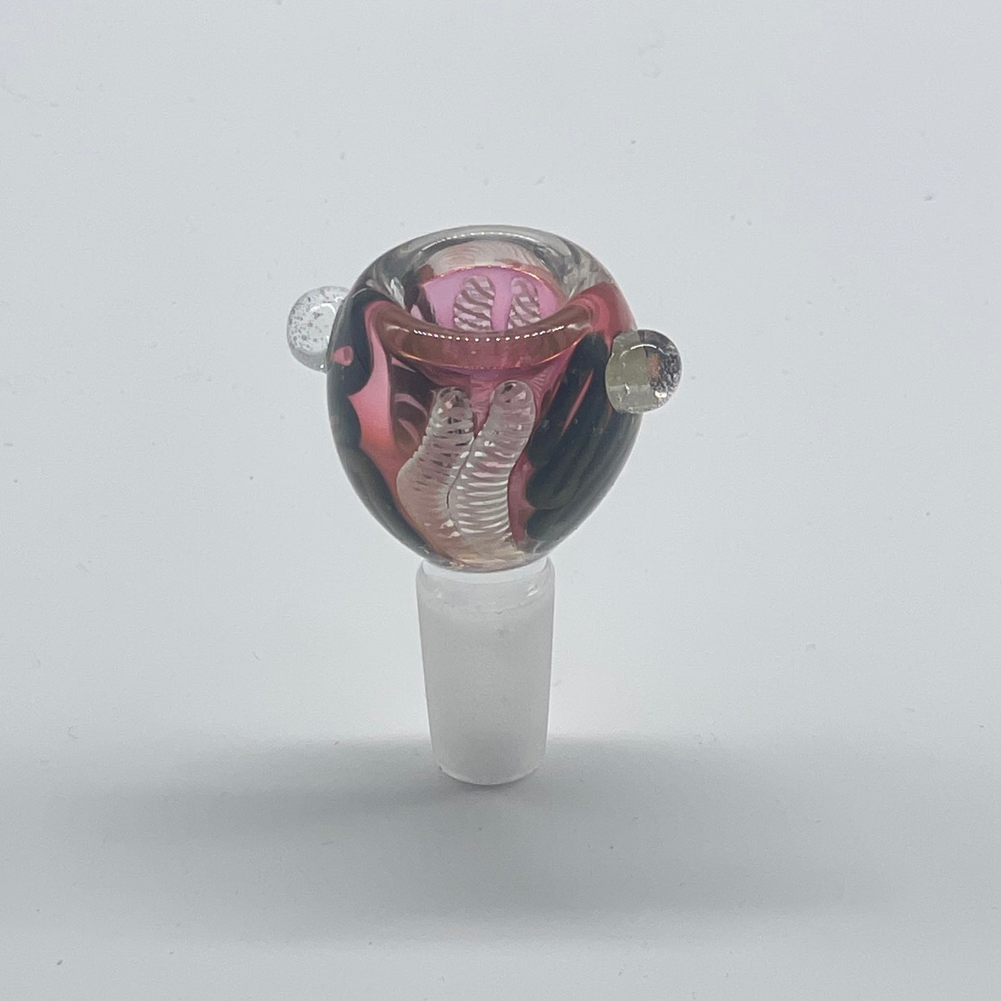 14mm Glass Bowl Attachment - Swirl pink