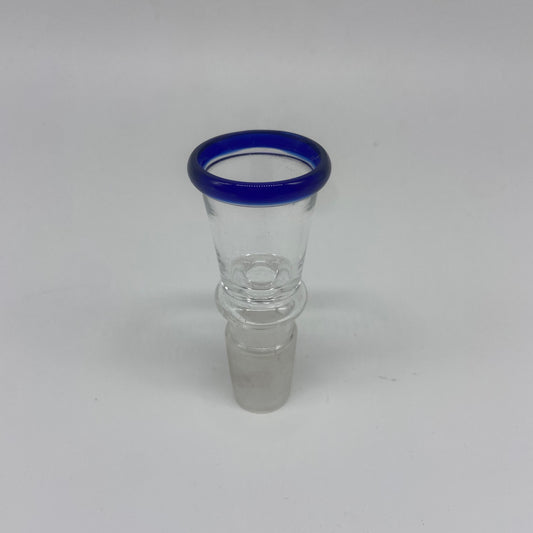 18mm Glass Bowl w Blue Rim Attachment