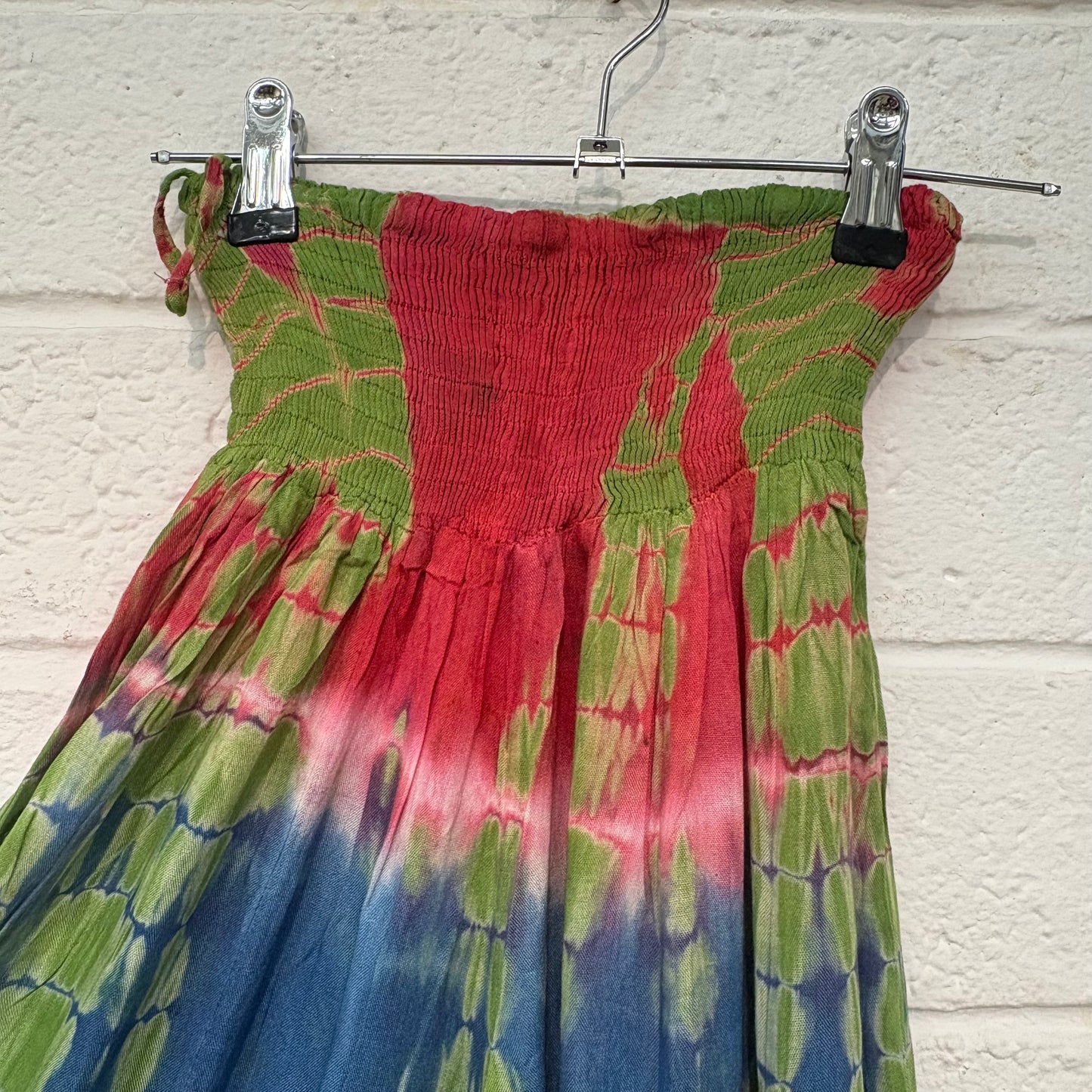 Stretchy Tie-Dye Trousers Green, Red & Blue - R-22
