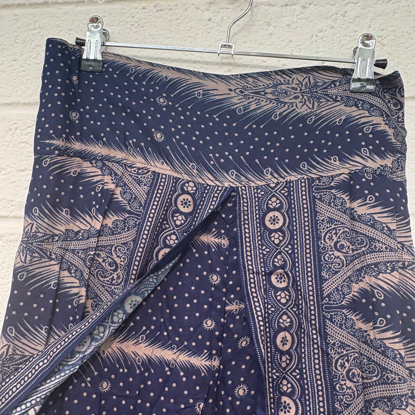 Thick Waistband Double Layer Trousers Navy - TH241