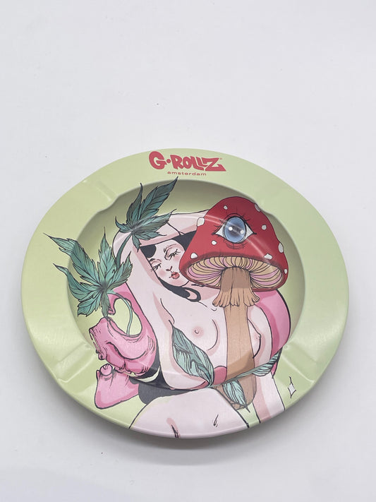 G-ROLLZ 'Mushroom Lover' Metal Ashtray