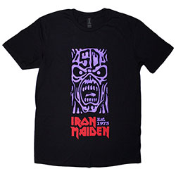 IRON MAIDEN Est 1975 Stamp Logo Purple Tee