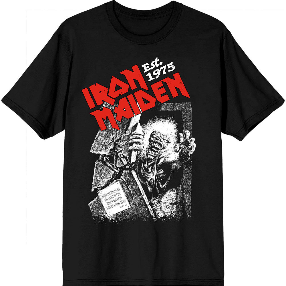 IRON MAIDEN No Prayer Grave Red Logo Tee