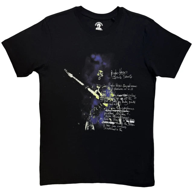 Jimi Hendrix Purple Haze Lyrics Tee