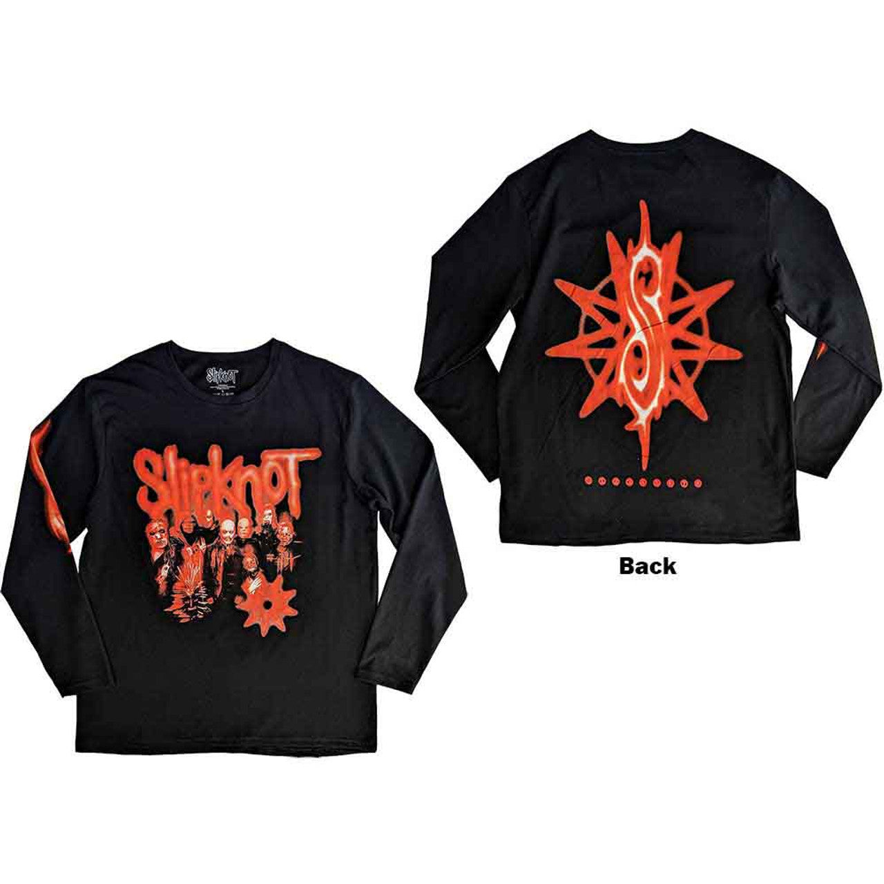 Slipknot Long Sleeve T-Shirt The End, So Far Group Photo Tribal Nonagram