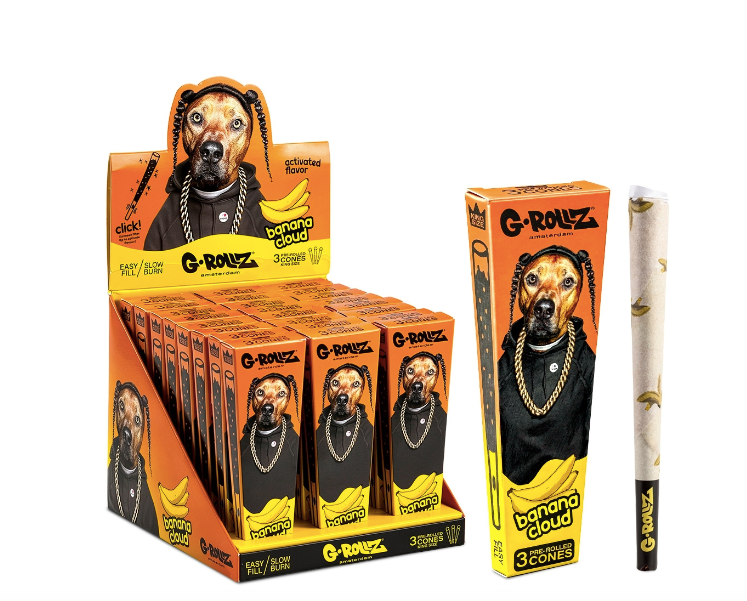 G-ROLLZ Banana Crushball Flavoured Cones