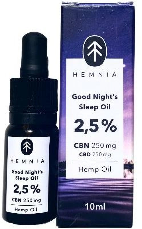 Hemnia Good Night's Sleep Hemp oil 2,5%, 250 mg CBN, 250 mg CBD, 10 ml