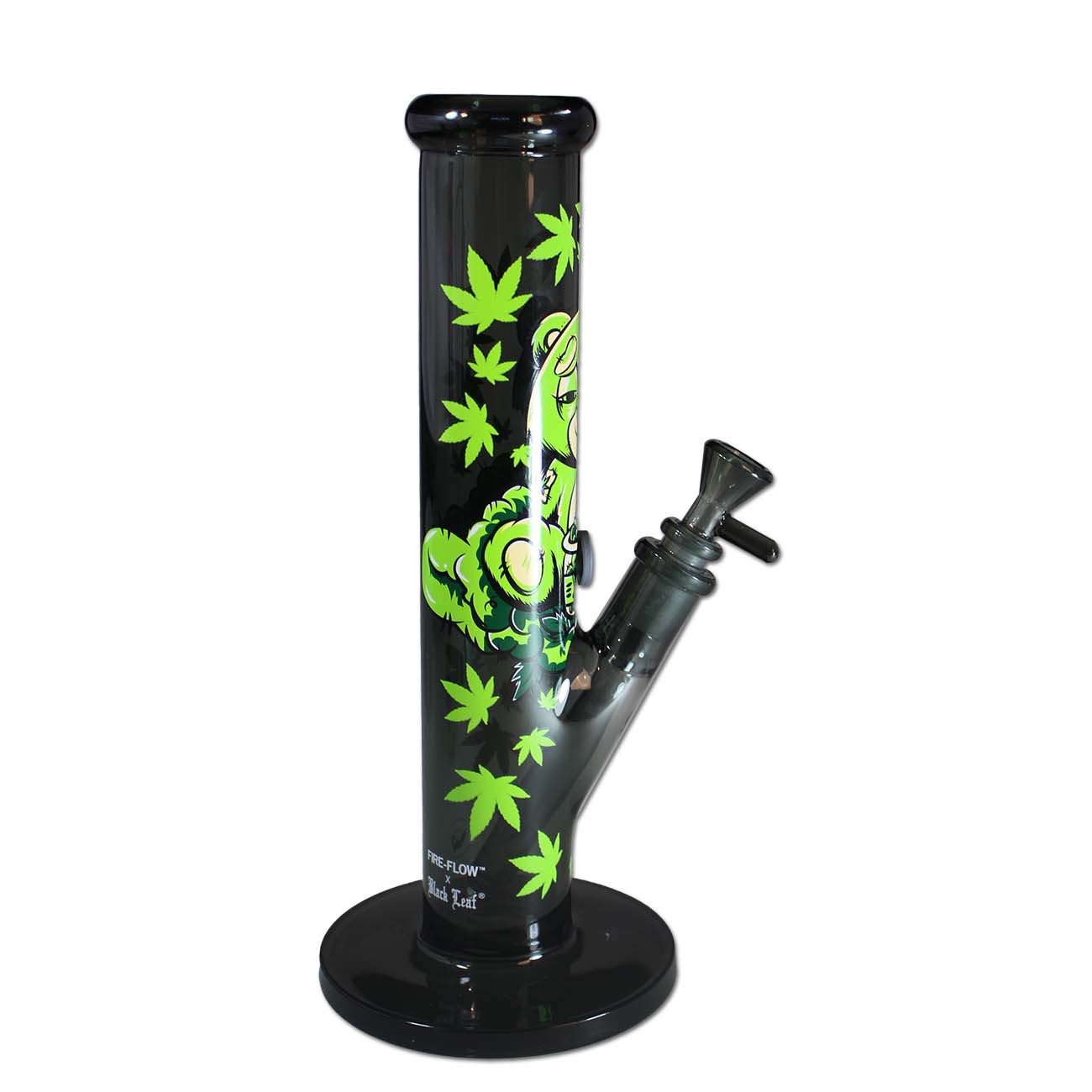BLACK LEAF X FIRE-FLOW Stoned Teddy Glass Water Pipe