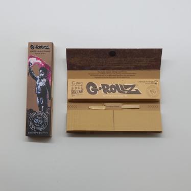 G-ROLLZ 'Banksy - Torch Boy' Papéis Kingsize Unbleached Slim-Pack + Dicas