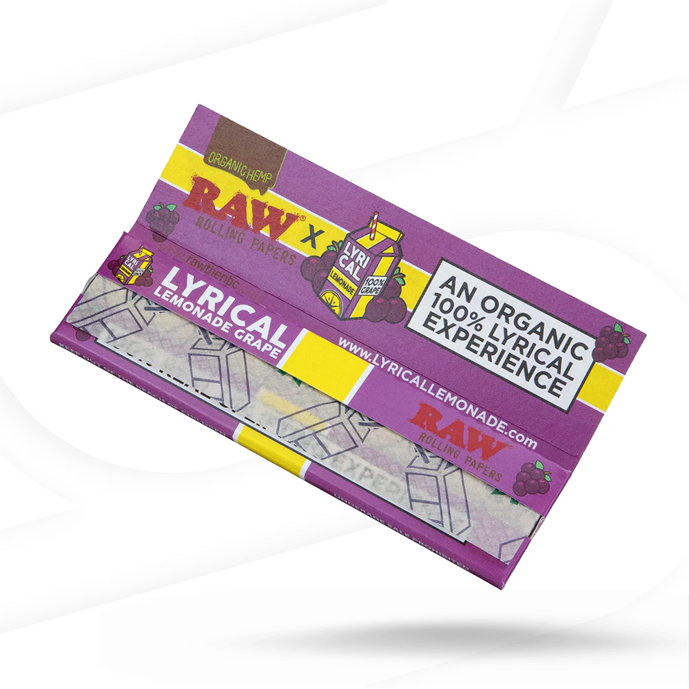 RAW X LYRICAL LEMONADE GRAPE KINGSIZE-WIDE HEMP PAPERS