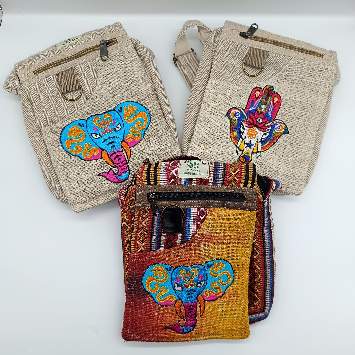 Embroidered Elephant Shoulder Bags