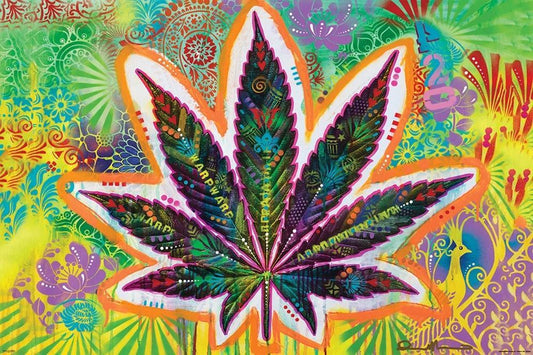 Trippy Leaf Poster