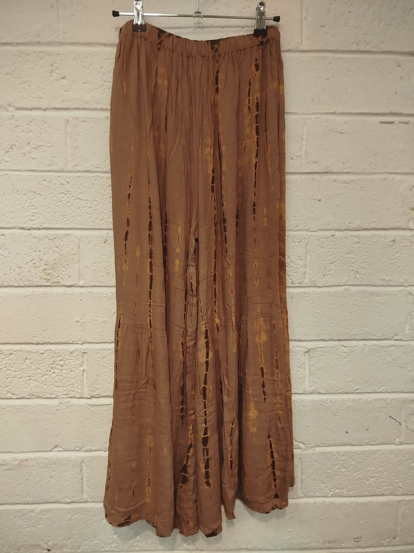 Wide Leg Tye-Dye Drip Print Trousers