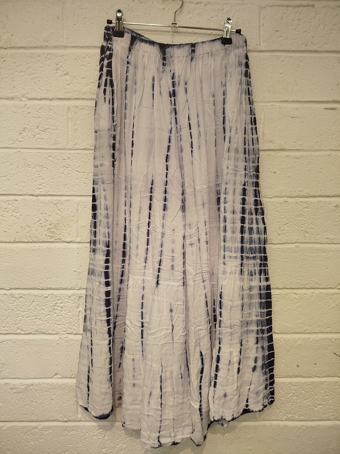 Wide Leg Tye-Dye Drip Print Trousers