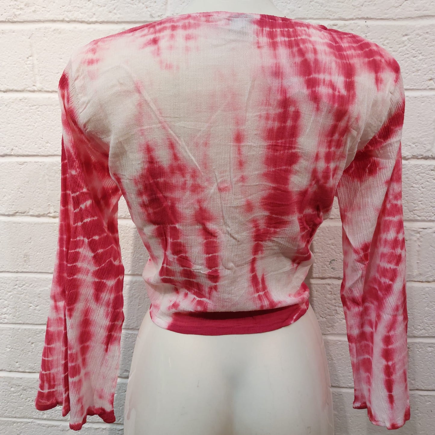 Cotton Wrap Tops - Pink & White