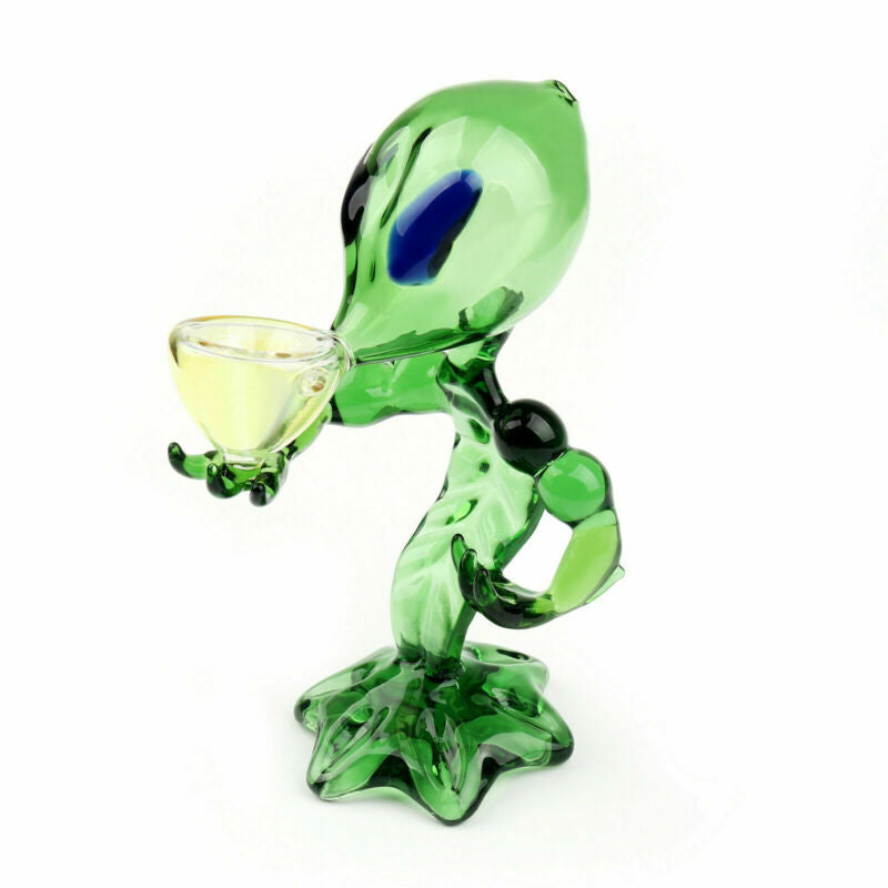 Green Alien Glass Bong